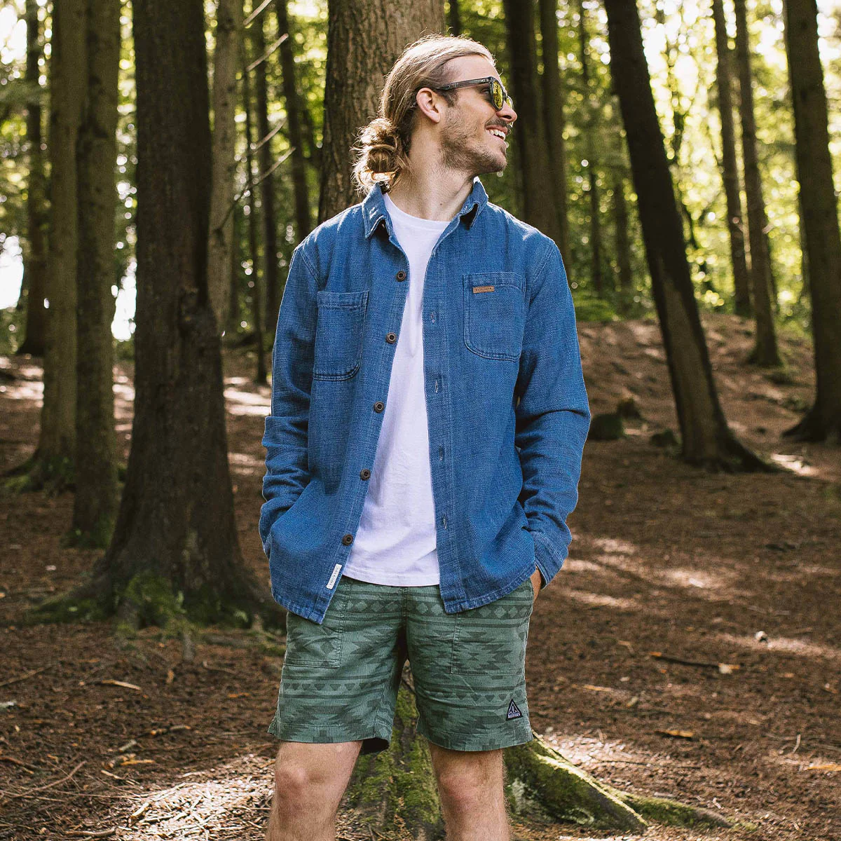 Backcountry Organic Cotton Denim LS Shirt - Washed Denim - Image 3