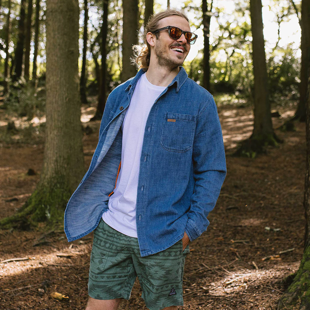 Backcountry Organic Cotton Denim LS Shirt - Washed Denim - Image 9