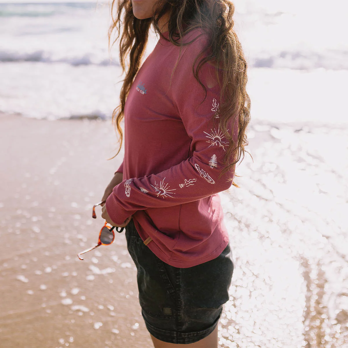 Dawn LS T-Shirt - Earth Red - Image 3