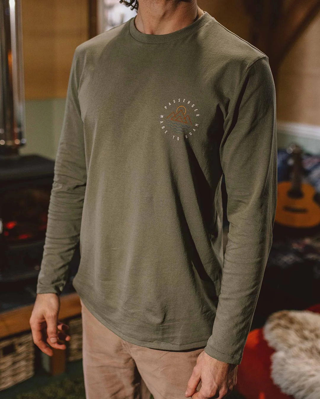 Escapism LS T-Shirt - Dusty Olive - Image 3