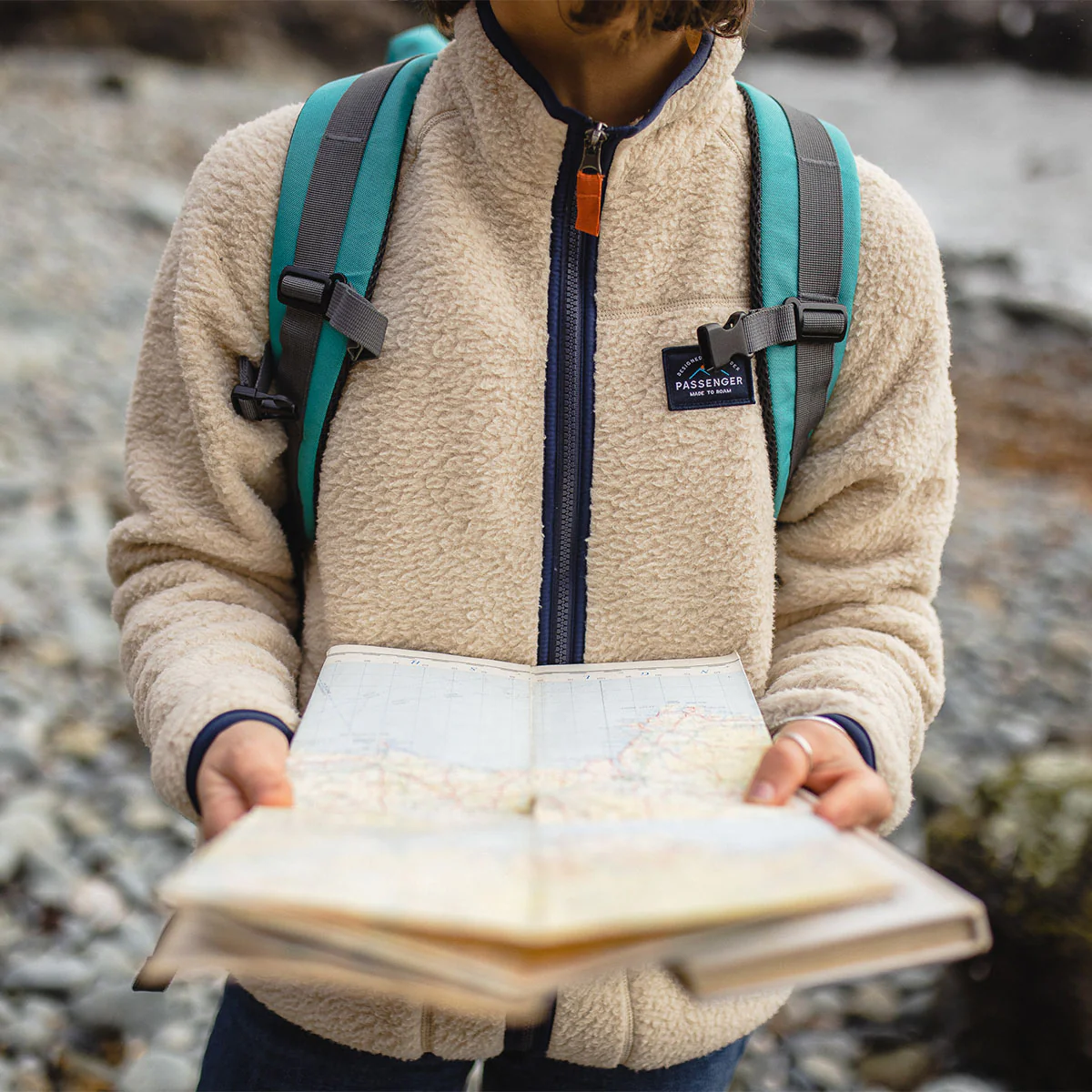 Fairbanks Full Zip Sherpa Fleece - Oatmeal - Image 3