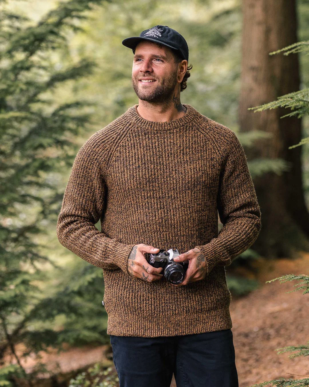 Fog Knitted Jumper - Dusty Ochre - Image 3