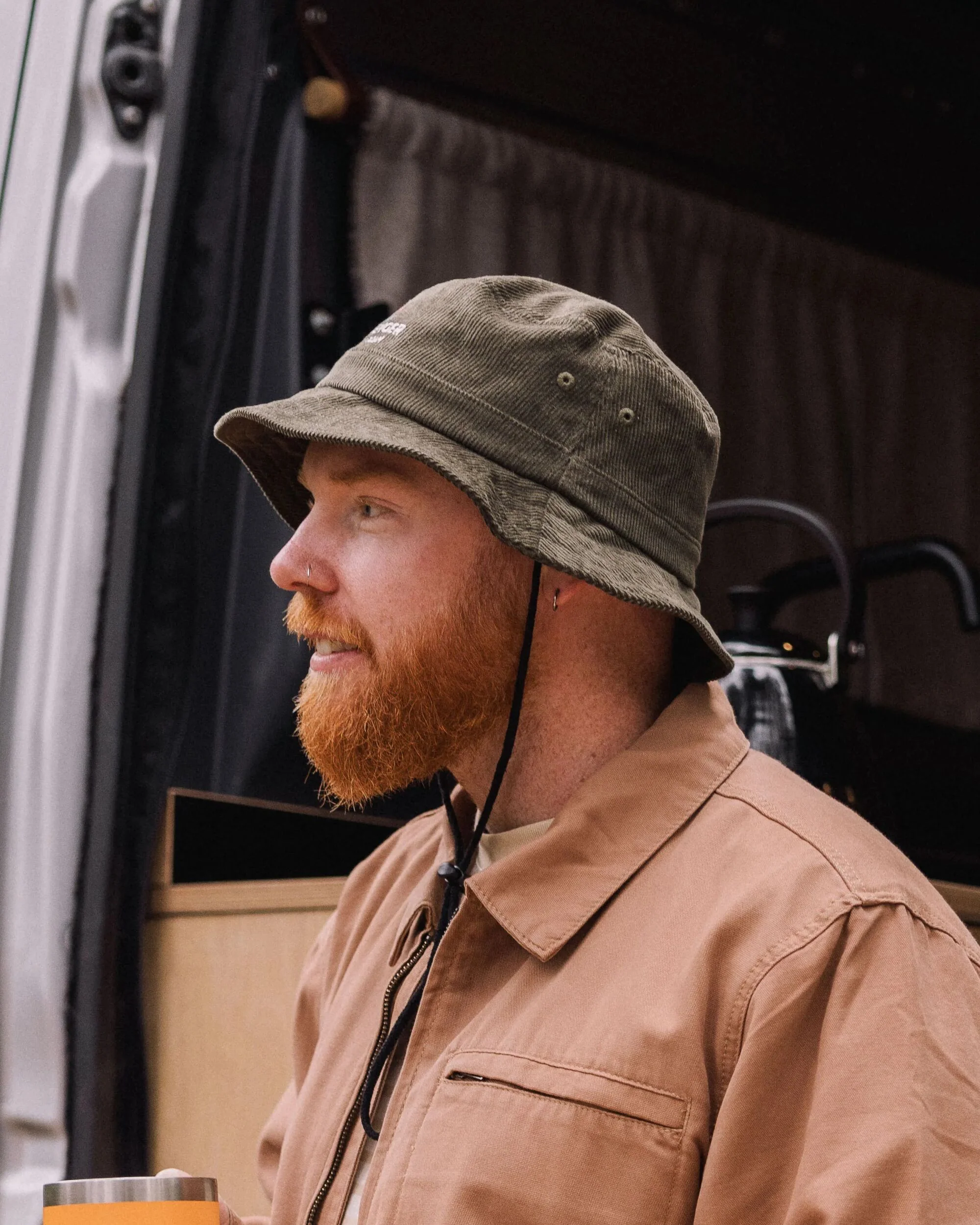 Forest Cord Bucket Hat - Khaki - Image 5