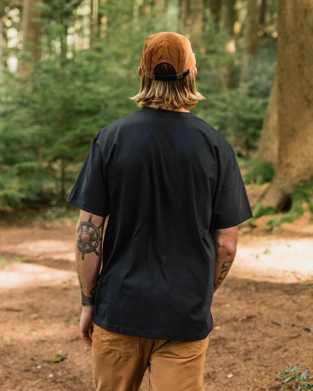 Heritage Organic Relaxed Fit T-Shirt - Black - Image 5