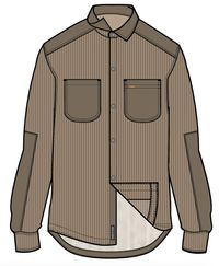 Kodiak Sherpa Lined Cord Overshirt - Feather Grey - Image 12