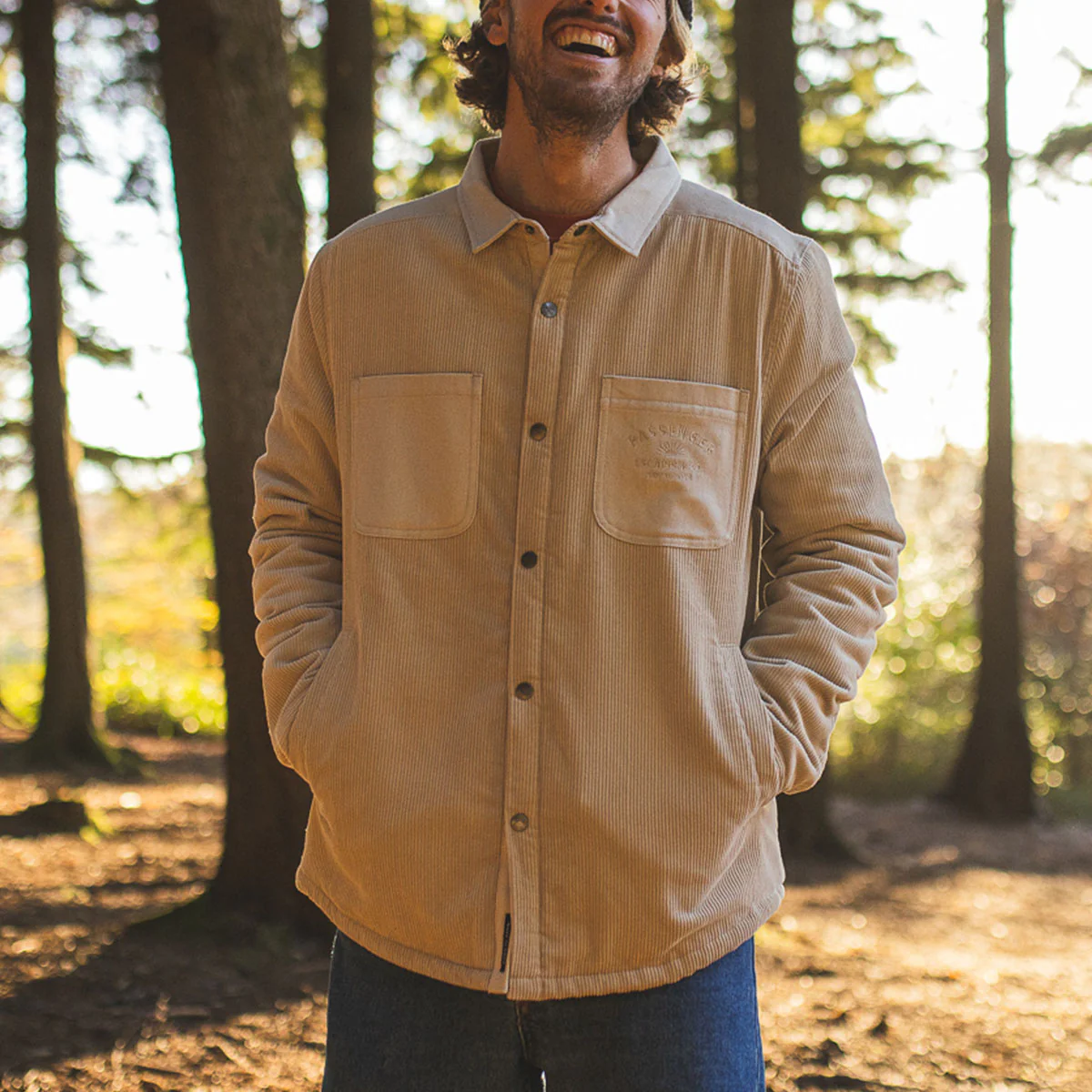 Kodiak Sherpa Lined Cord Overshirt - Feather Grey - Image 4