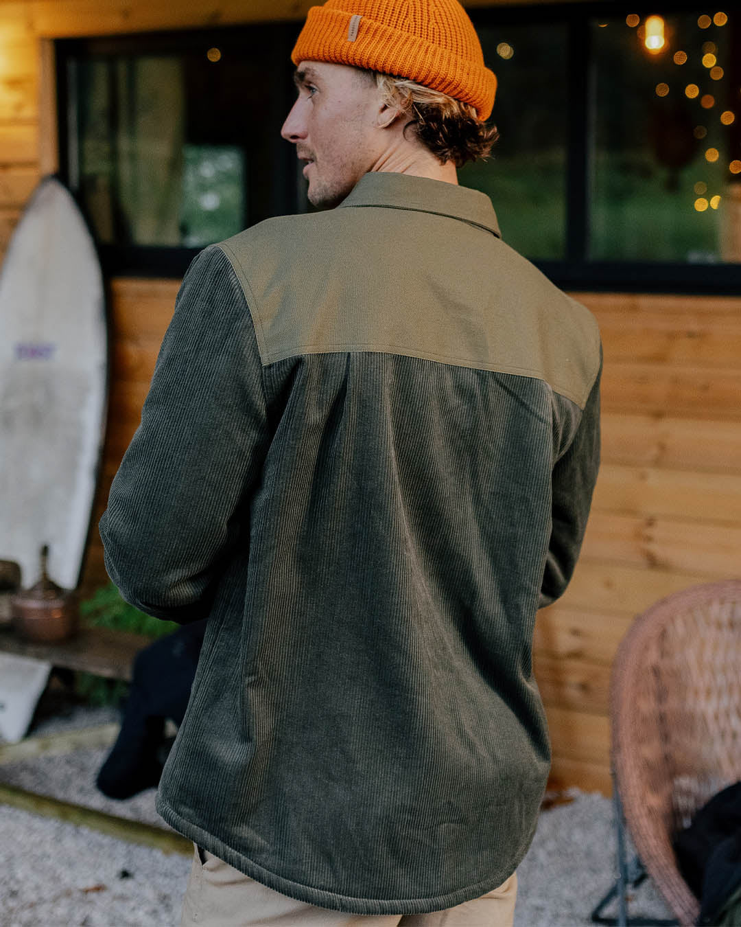 Kodiak Sherpa Lined Cord Overshirt - Dusty Olive - Image 6