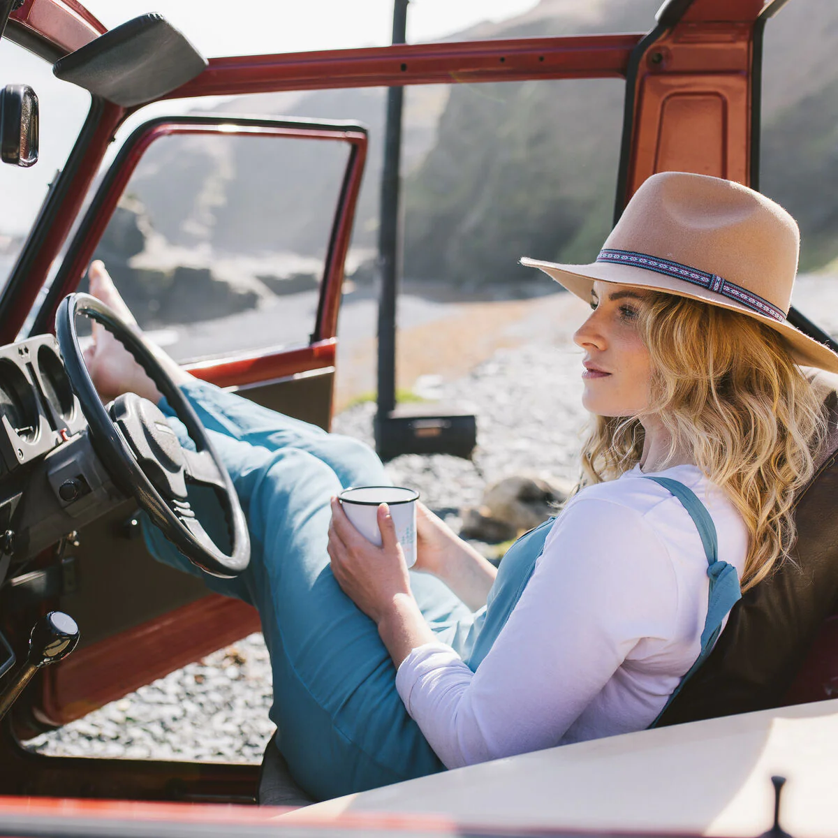 Lazy Day Dungarees - Ocean Blue - Image 4