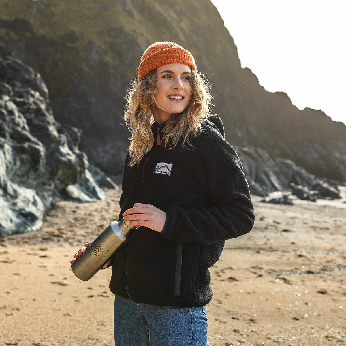 North Coast Full Zip Sherpa Fleece - Black - Image 3