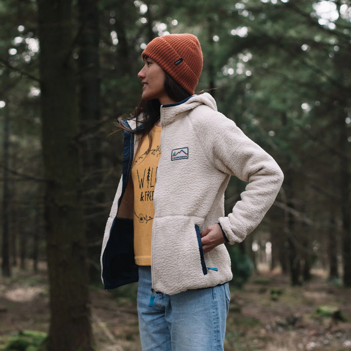 North Coast Full Zip Sherpa Fleece - Oatmeal - Image 3