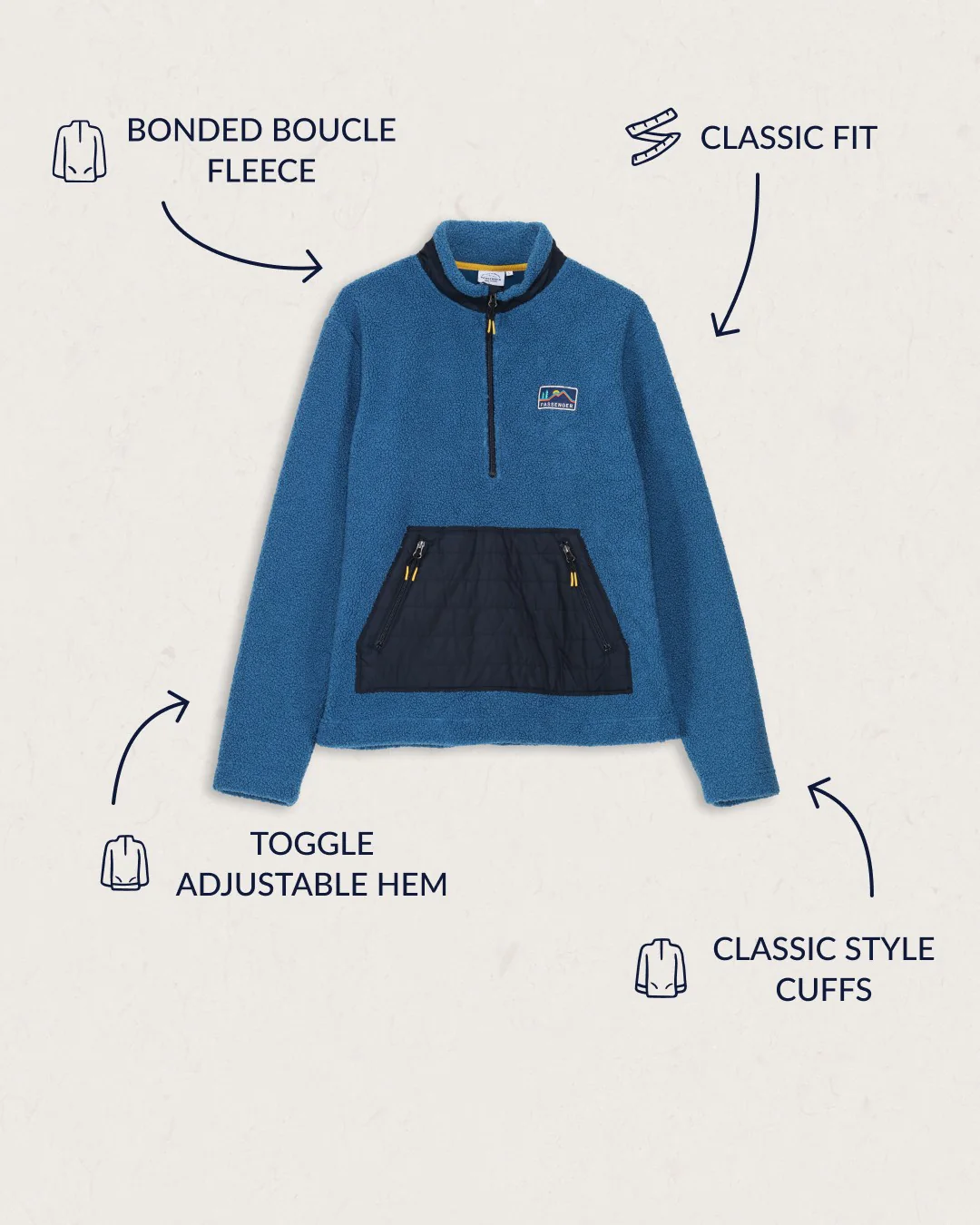 Oceanside Polar-Lined Sherpa Fleece - Blue Steel - Image 3