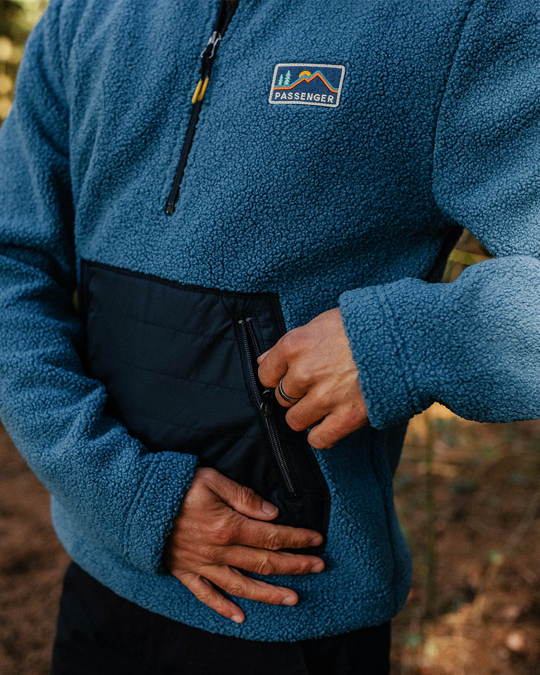 Oceanside Polar-Lined Sherpa Fleece - Blue Steel - Image 6