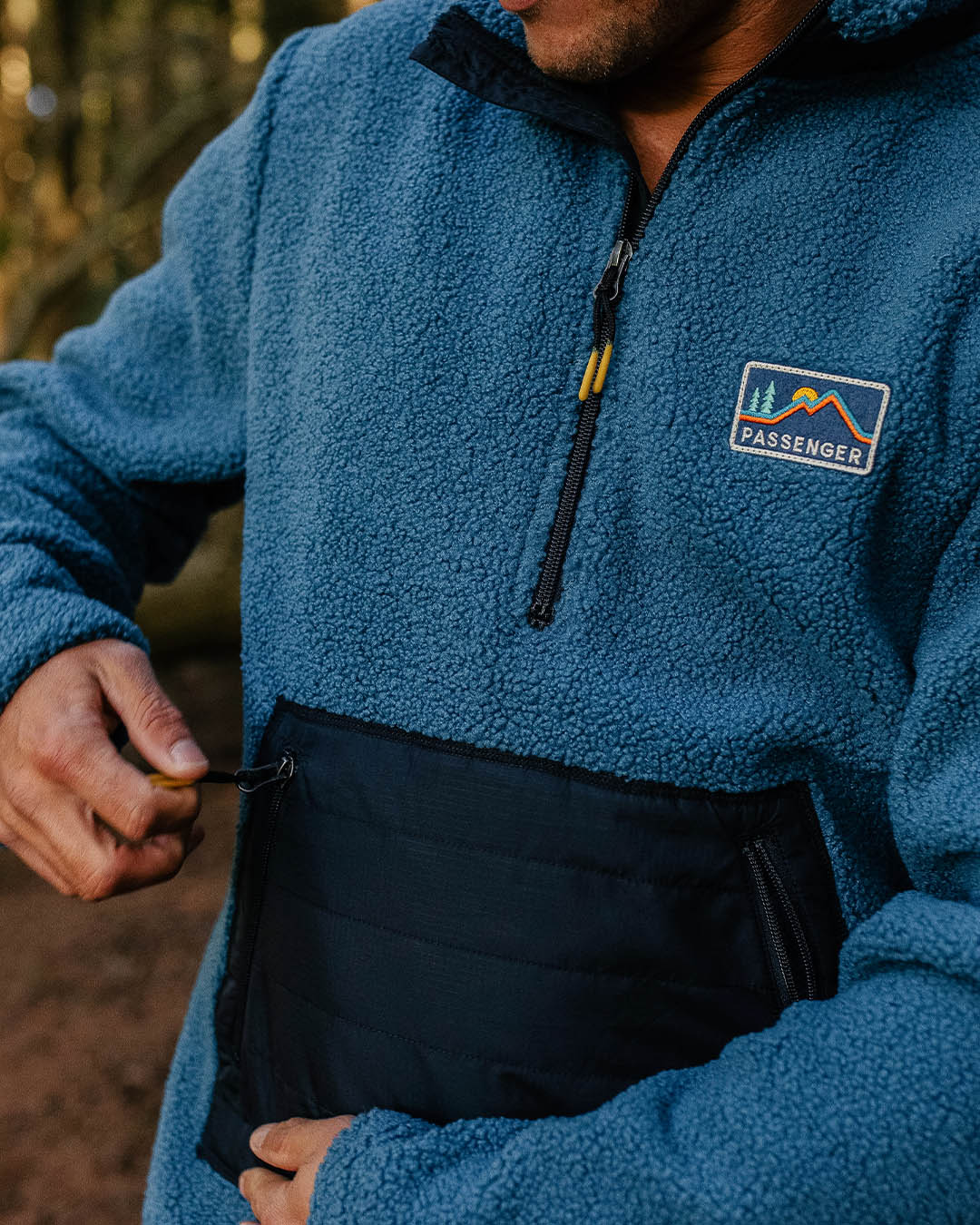 Oceanside Polar-Lined Sherpa Fleece - Blue Steel - Image 7