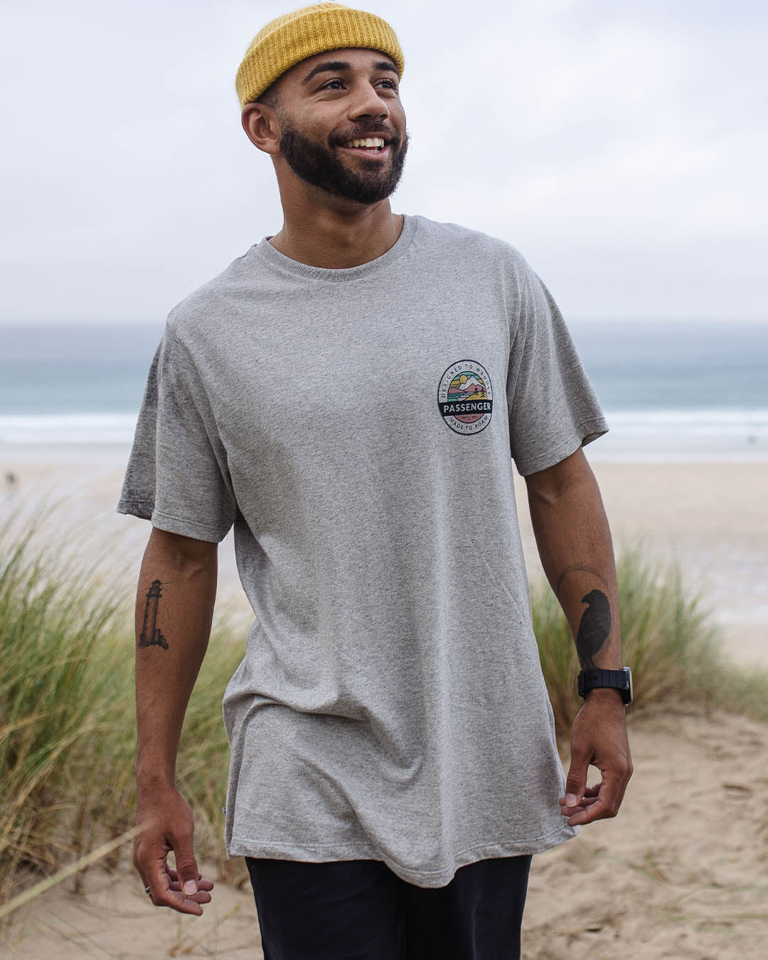 Odyssey Organic Cotton T-Shirt - Grey Marl - Image 3