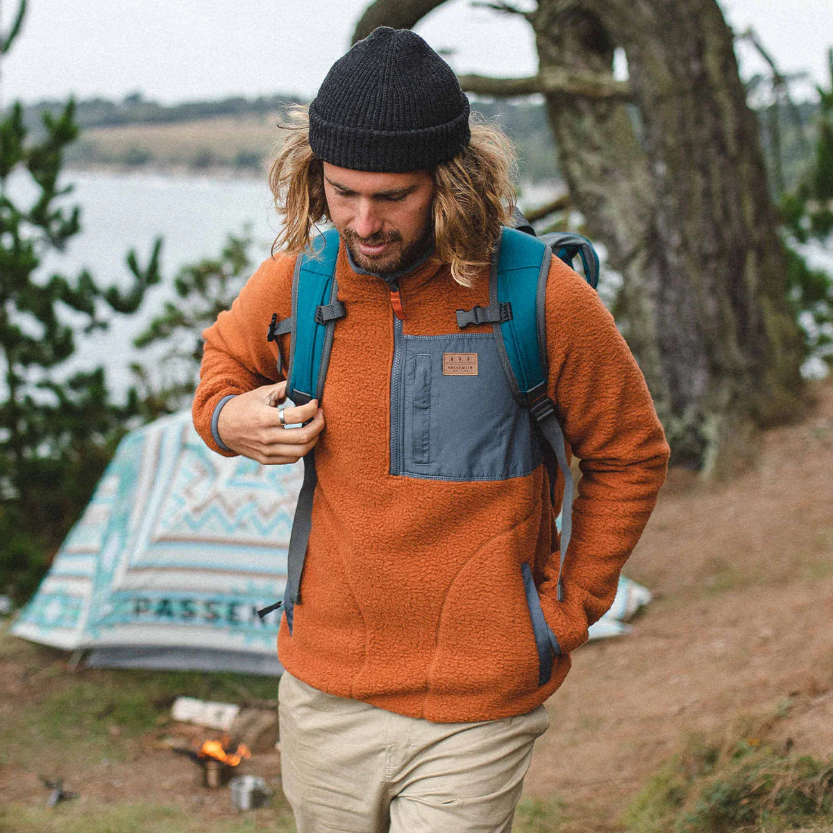 Offgrid 1/4 Zip Sherpa Fleece - Glazed Ginger - Image 4