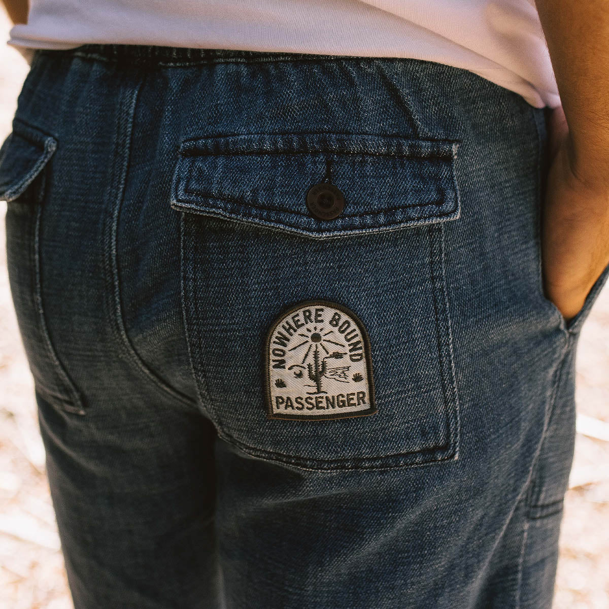 Pine Cord Shorts - Washed Denim - Image 5