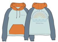 Rainbow Polar Fleece Hoodie - Blue Glass - Image 9