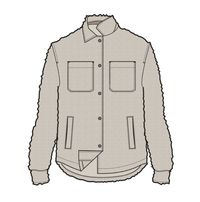 Rappel Sherpa Fleece Oversized Shirt - Oatmeal - Image 9