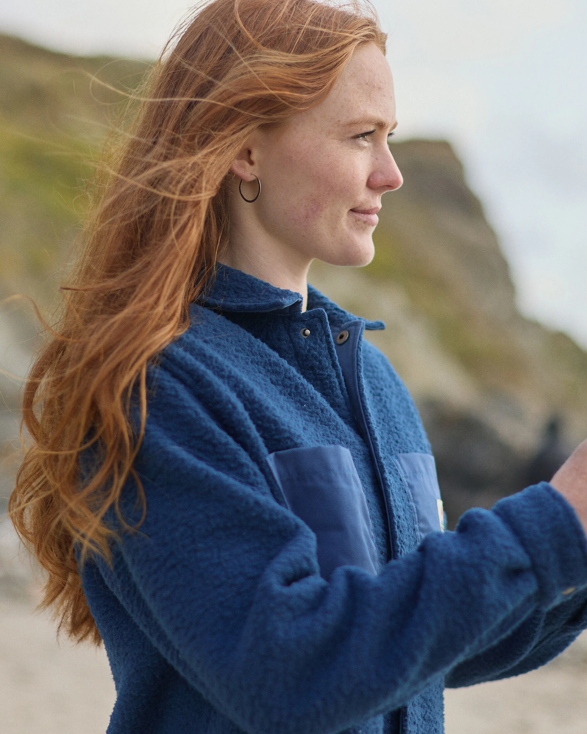 Rappel Sherpa Oversized Shirt - Dark Denim - Image 5