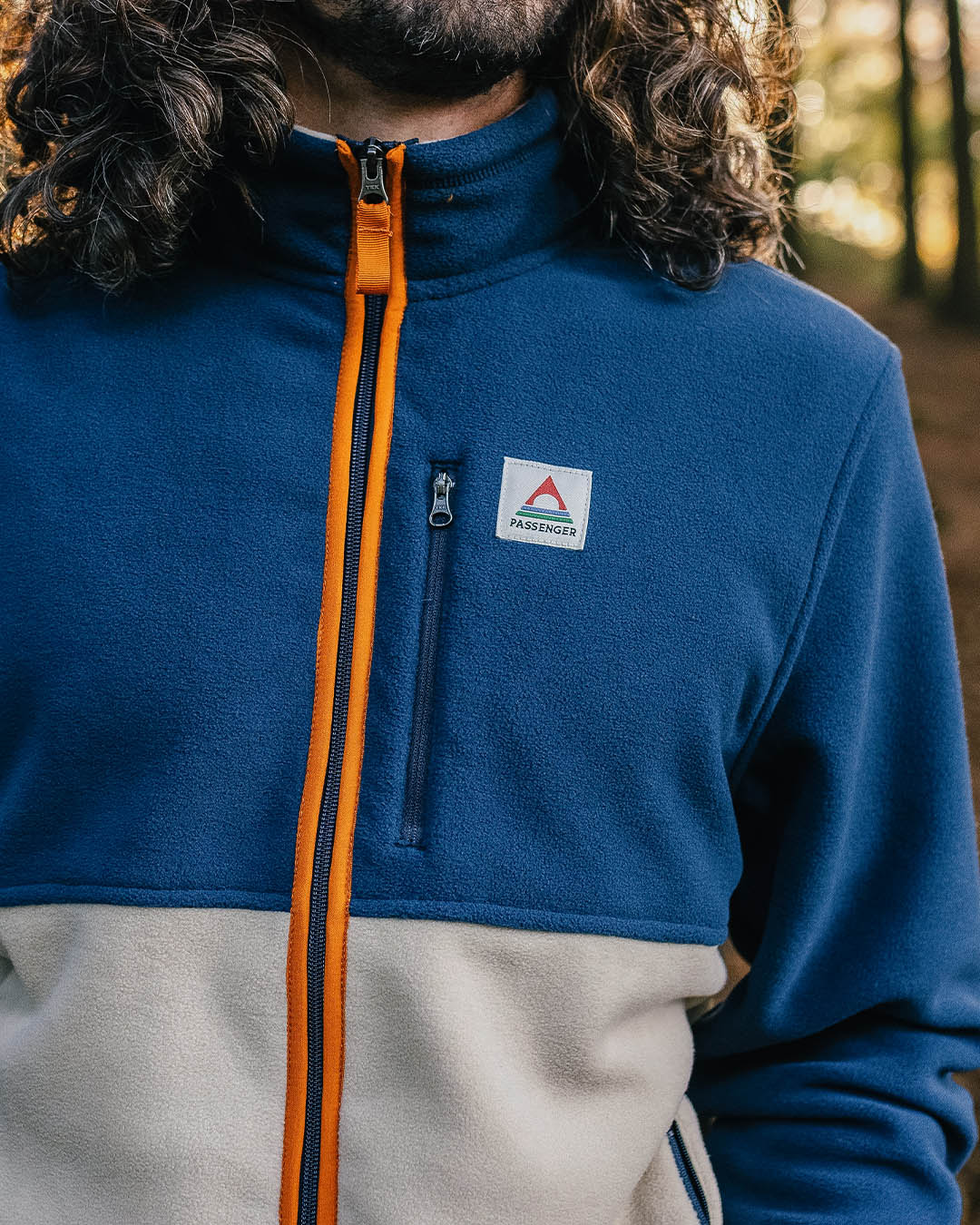 Ridge Full Zip Polar Fleece - Dark Denim/Oatmeal - Image 6