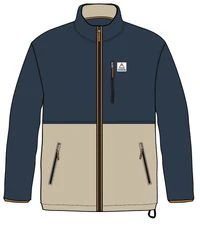 Ridge Full Zip Polar Fleece - Dark Denim/Oatmeal - Image 8