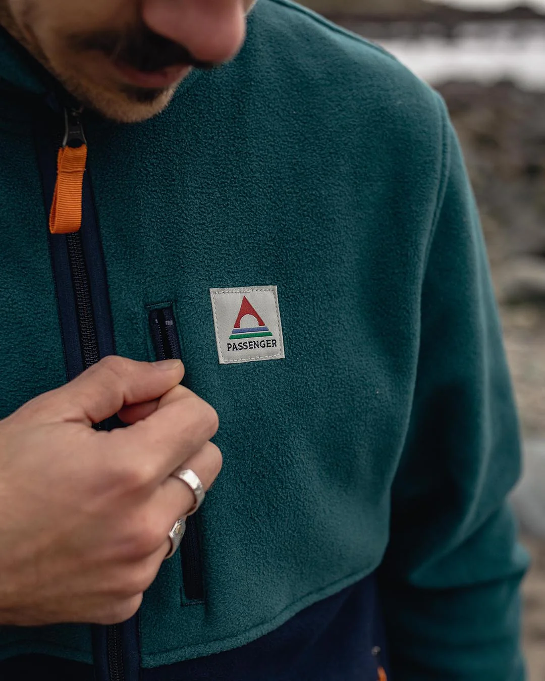 Ridge Full Zip Polar Fleece - Mediterranean/Deep Navy - Image 4