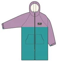 Roaming Sherpa Lined Changing Robe - Viridian Green/Orchid - Image 16