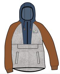 Woodland 1/2 Zip Polar Fleece - Grey Marl - Image 10