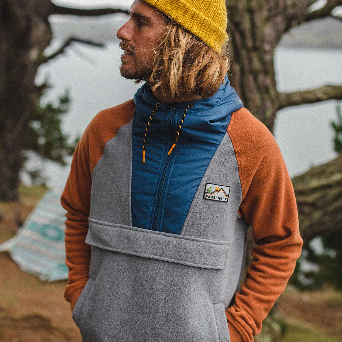 Woodland 1/2 Zip Polar Fleece - Grey Marl - Image 4