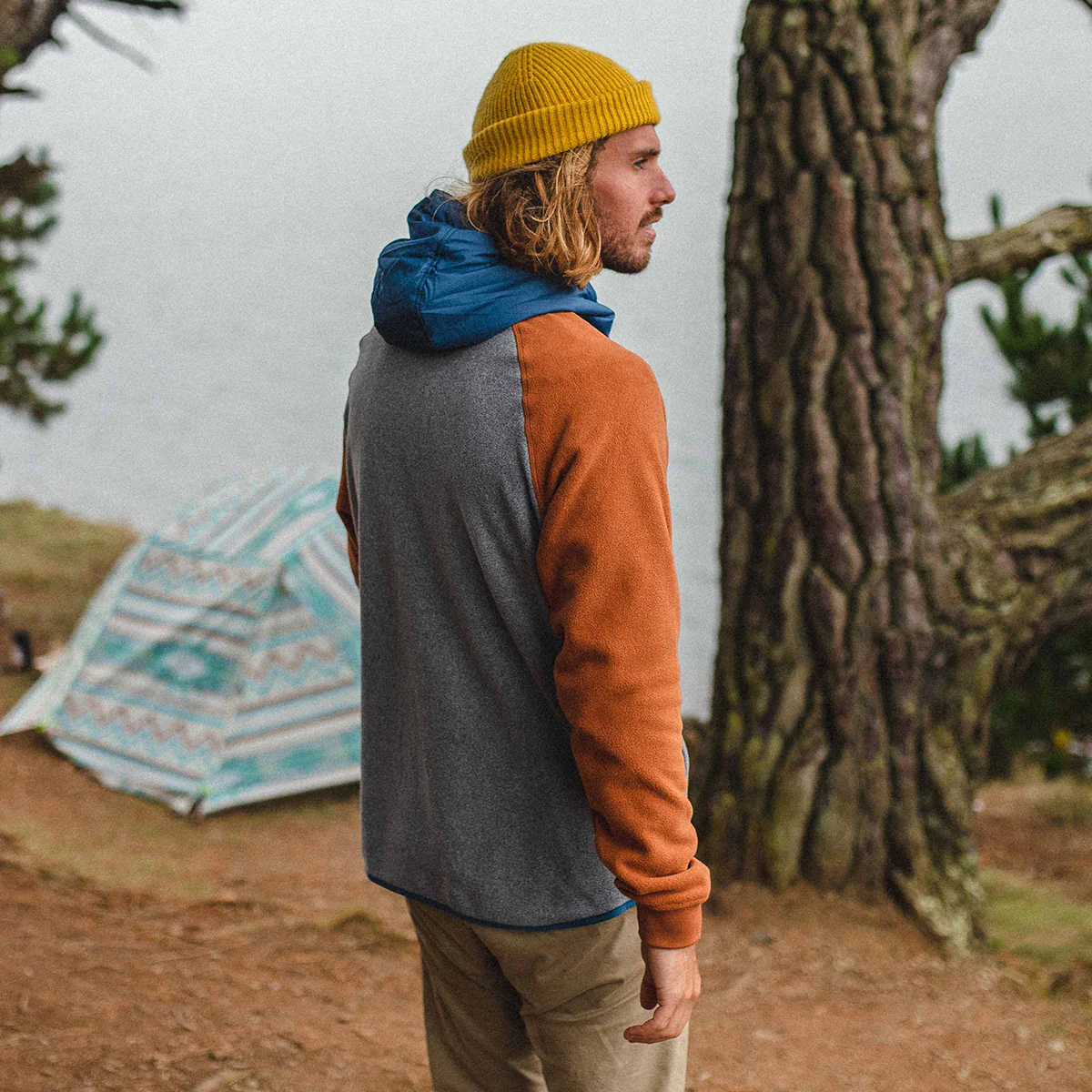 Woodland 1/2 Zip Polar Fleece - Grey Marl - Image 6