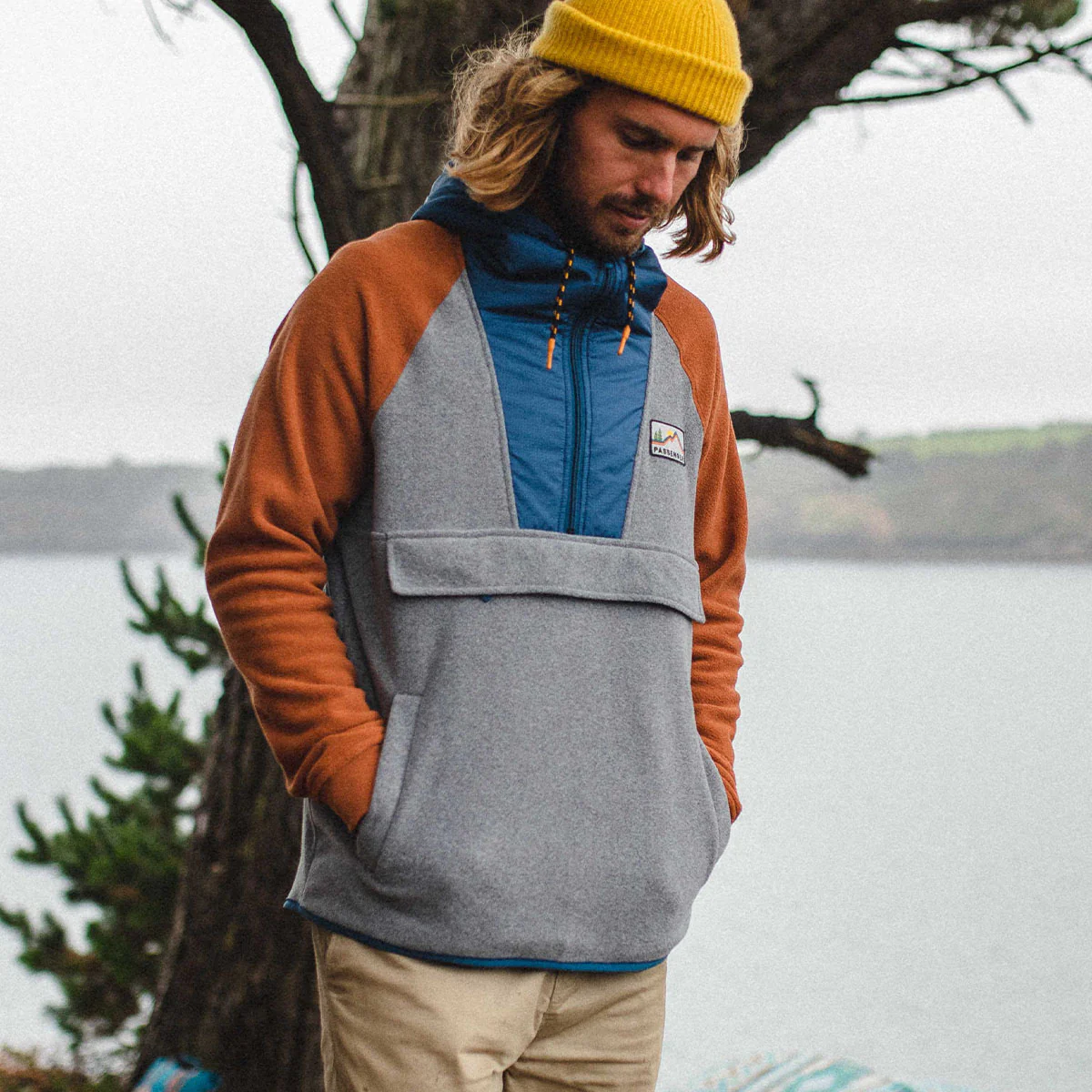 Woodland 1/2 Zip Polar Fleece - Grey Marl - Image 8